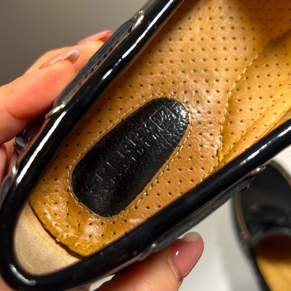 Men’s Sperrys topsiders size 10 in black and white stitching - Picture 7 of 17